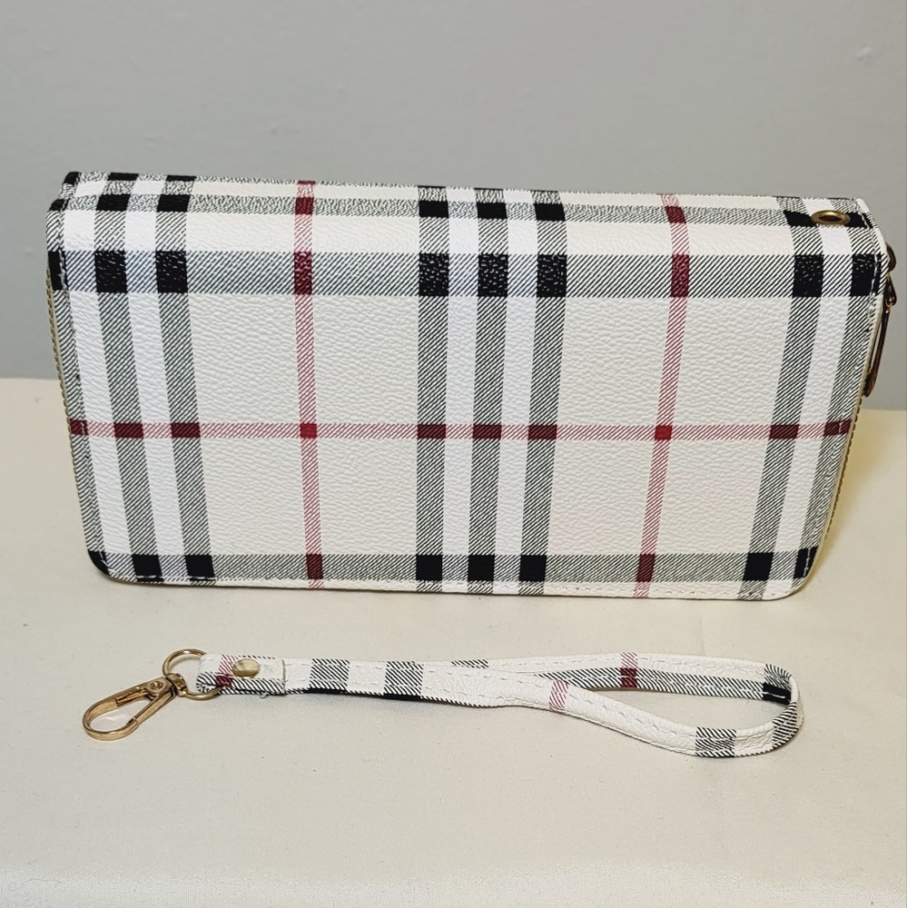 Women's double Zip Wallet with Wristlet